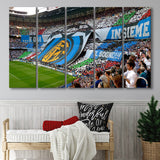 Giuseppe Meazza Stadium Canvas Prints Internazionale Milano Wall Art Football,Multi Panels B,Sport Stadium Art Prints, Fan Gift
