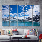 Glacier Bay in Mountains in Alaska United States 5 Pieces Canvas Prints Wall Art - Painting Canvas, Multi Panels, Wall Decor