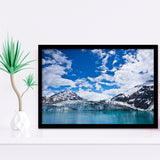 Glacier Bay in Mountains in Alaska United States Framed Art Prints Wall Decor - Painting Art, Wall Art, Home Decor
