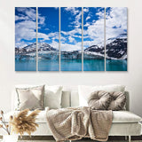 Glacier Bay in Mountains in Alaska United States 5 Pieces Canvas Prints Wall Art - Painting Canvas, Multi Panels, Wall Decor