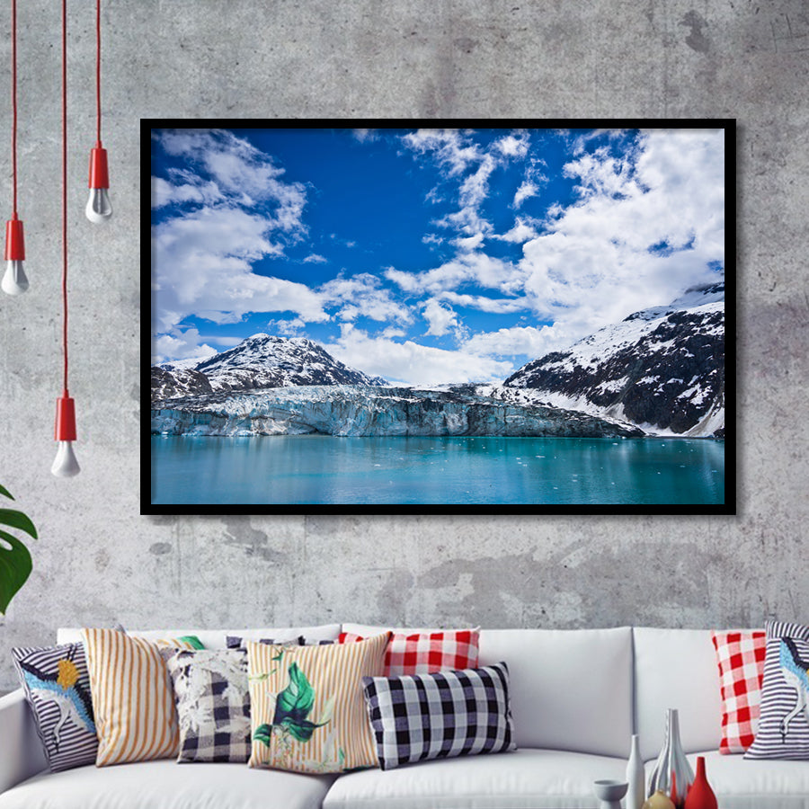 Glacier Bay in Mountains in Alaska United States Framed Art Prints Wall Decor - Painting Art, Wall Art, Home Decor