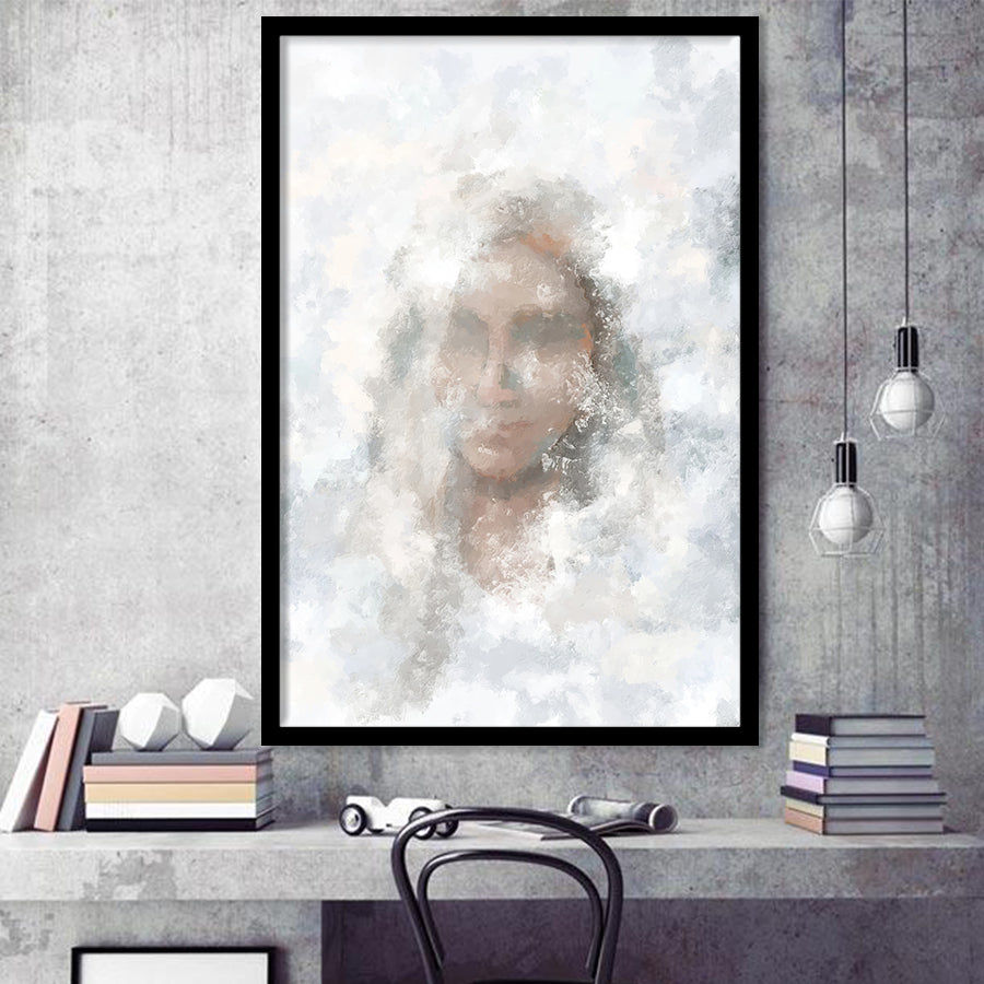 Glimpses Divine Feminine Water The Veil Heavenly Mother Religious Abstract Art Framed Art Prints Wall Decor - Painting Prints, Wall Art
