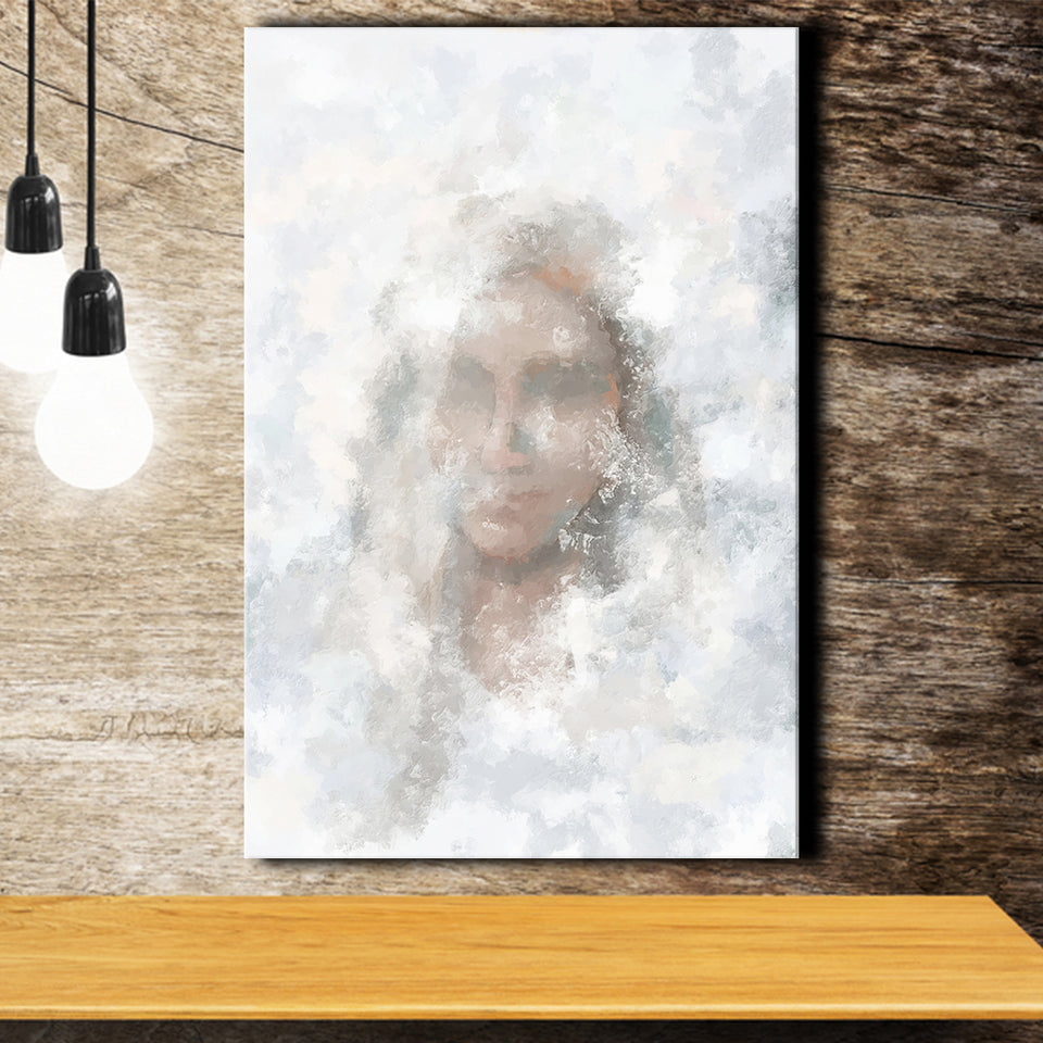 Glimpses Divine Feminine Water The Veil Heavenly Mother Religious Abstract Art Canvas Prints Wall Art - Painting Canvas, Art Prints