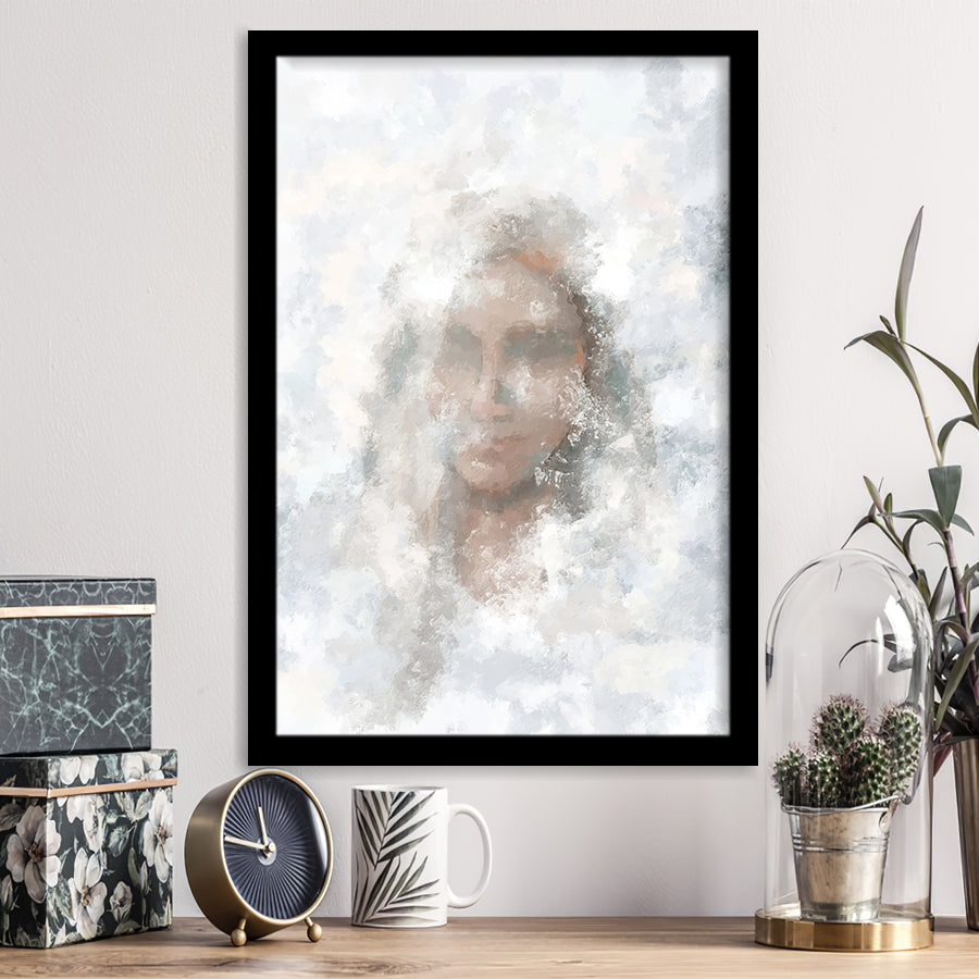 Glimpses Divine Feminine Water The Veil Heavenly Mother Religious Abstract Art Framed Art Prints Wall Decor - Painting Prints, Wall Art