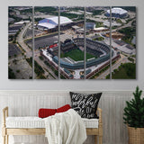 Globe Life Field Aerial View, Stadium Canvas, Sport Art, Gift for him, Multi Panels B, Canvas Prints Wall Art Decor