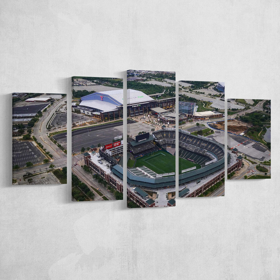 Globe Life Field Aerial View, Stadium Canvas, Sport Art, Large Canvas, Multi Panels, Canvas Prints Wall Art Decor