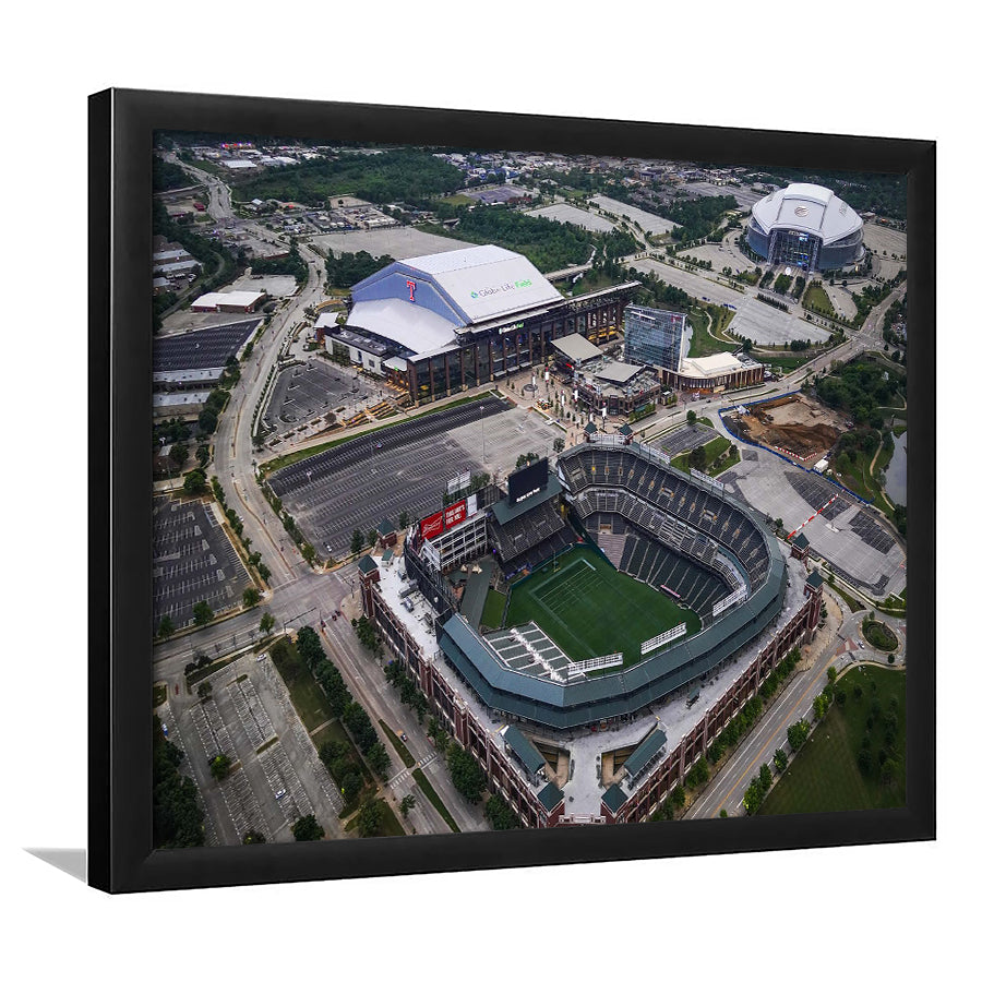 Globe Life Field Aerial View, Stadium Canvas, Sport Art, Gift for him, Framed Art Prints Wall Art Decor, Framed Picture