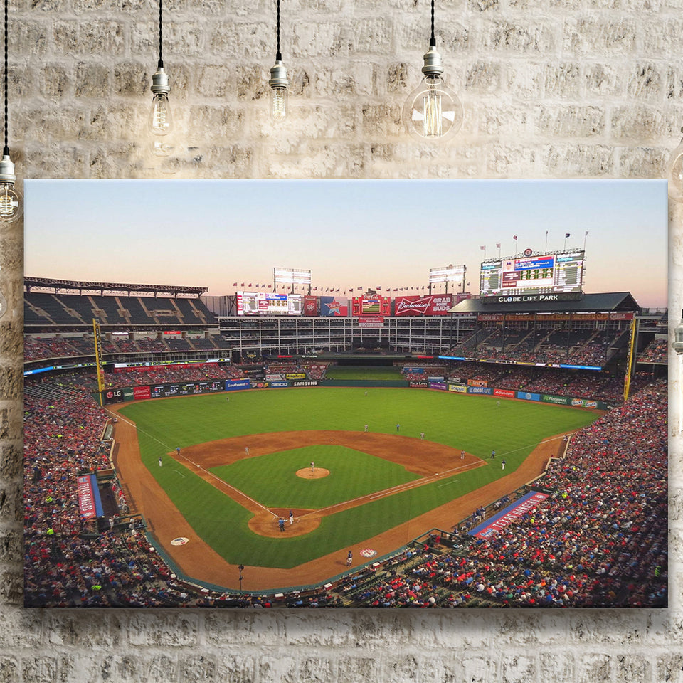 Globe Life Field Stadium Canvas Prints Texas Rangers Wall Art,Sport Stadium Art Prints, Fan Gift, Wall Decor