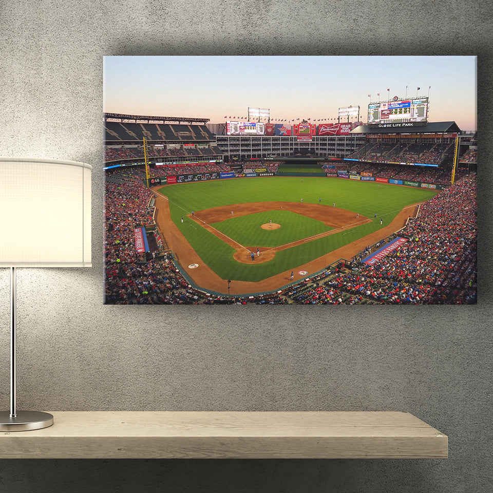 Globe Life Field Stadium Canvas Prints Texas Rangers Wall Art,Sport Stadium Art Prints, Fan Gift, Wall Decor