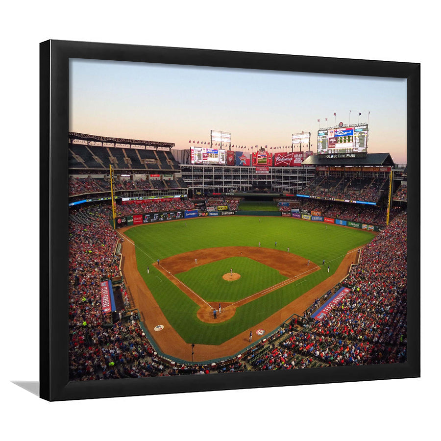 Globe Life Field Stadium Poster, Texas Rangers Stadium Wall Art