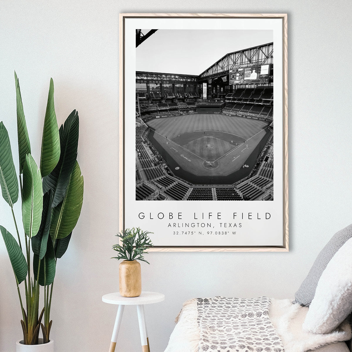 Rangers Ballpark in Arlington - Baseball Field - 48x16 Gallery Wrapped  Canvas Wall Art