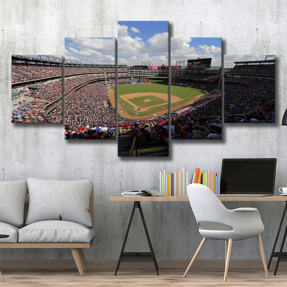 Globe Life Field in Arlington, Stadium Canvas, Sport Art, Large Canvas, Multi Panels, Canvas Prints Wall Art Decor