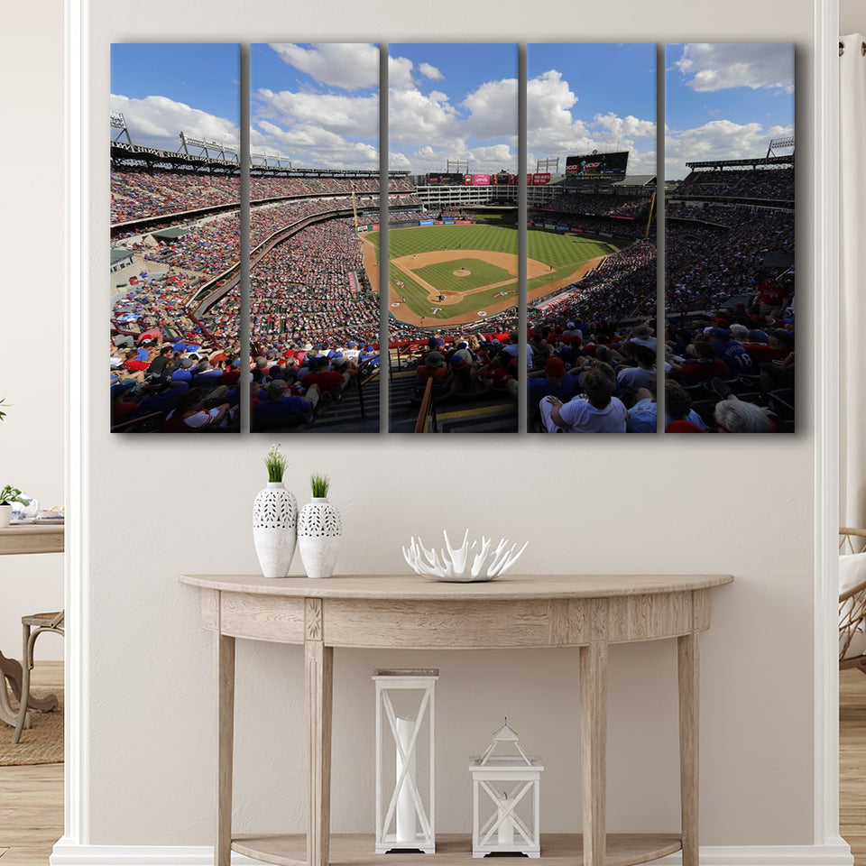 Globe Life Field in Arlington, Stadium Canvas, Sport Art, Gift for him, Multi Panels B, Canvas Prints Wall Art Decor
