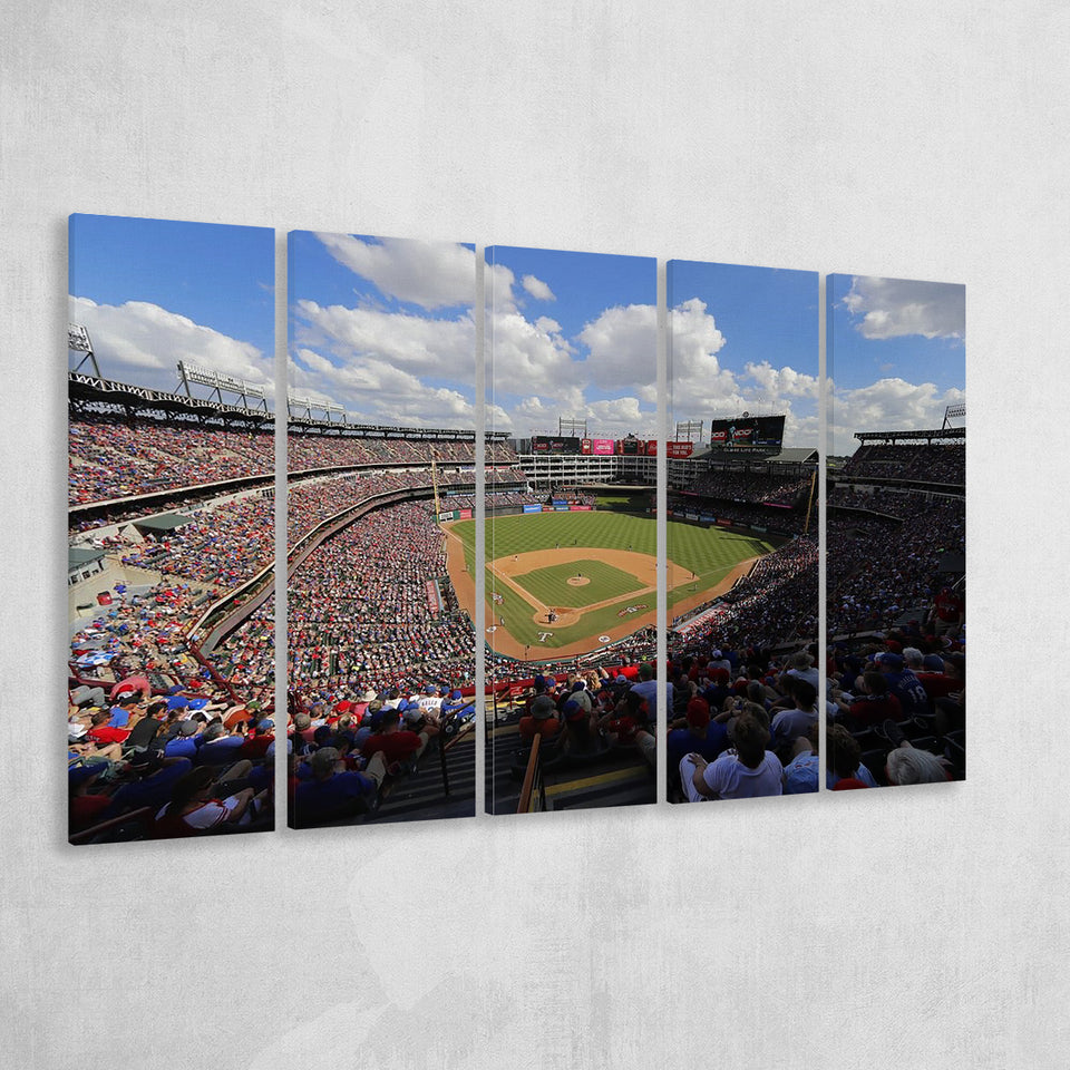 Globe Life Field in Arlington, Stadium Canvas, Sport Art, Gift for him, Multi Panels B, Canvas Prints Wall Art Decor