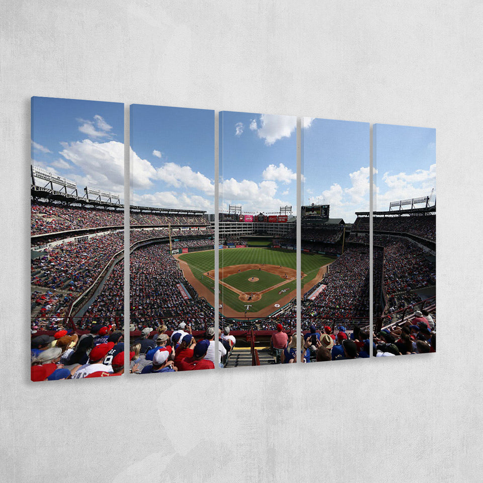 Globe Life Field in Texas, Stadium Canvas, Sport Art, Gift for him,100 Multi Panels B, Canvas Prints Wall Art Decor