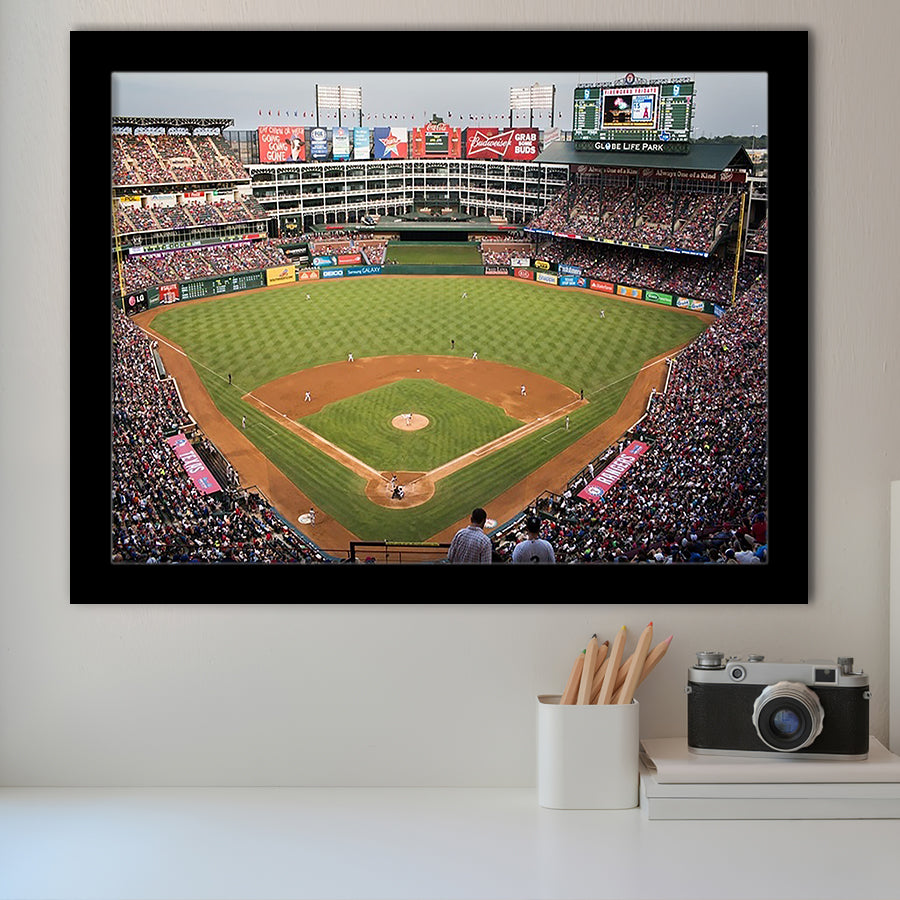 Globe Life Park, Stadium Canvas, Sport Art, Gift for him, Framed Art Prints Wall Art Decor, Framed Picture
