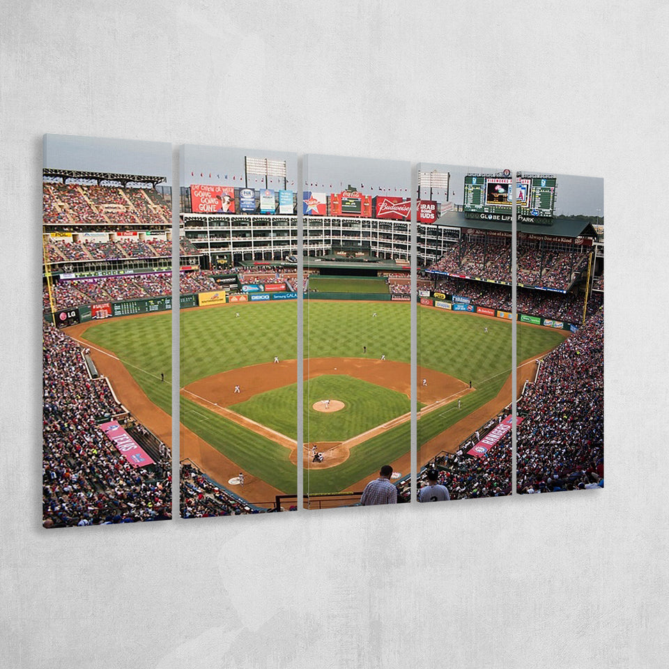 Globe Life Park, Stadium Canvas, Sport Art, Gift for him, Multi Panels B, Canvas Prints Wall Art Decor