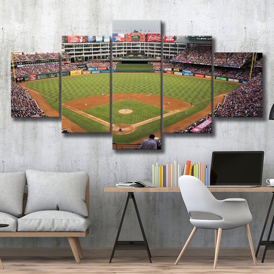 Globe Life Park, Stadium Canvas, Sport Art, Large Canvas, Multi Panels, Canvas Prints Wall Art Decor