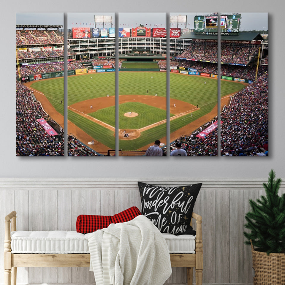 Globe Life Park, Stadium Canvas, Sport Art, Gift for him, Multi Panels B, Canvas Prints Wall Art Decor