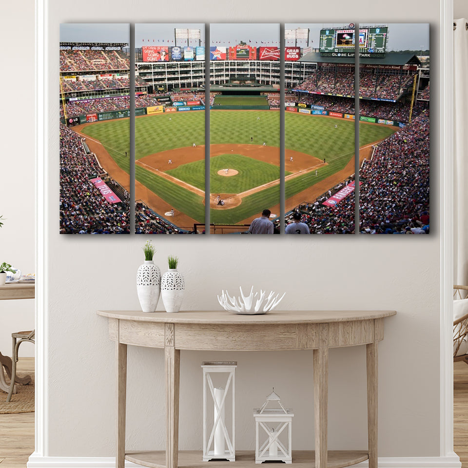 Globe Life Park, Stadium Canvas, Sport Art, Gift for him, Multi Panels B, Canvas Prints Wall Art Decor