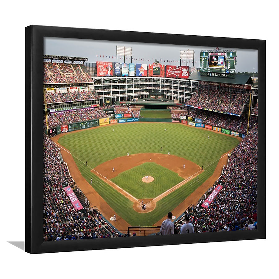 Globe Life Park, Stadium Canvas, Sport Art, Gift for him, Framed Art Prints Wall Art Decor, Framed Picture