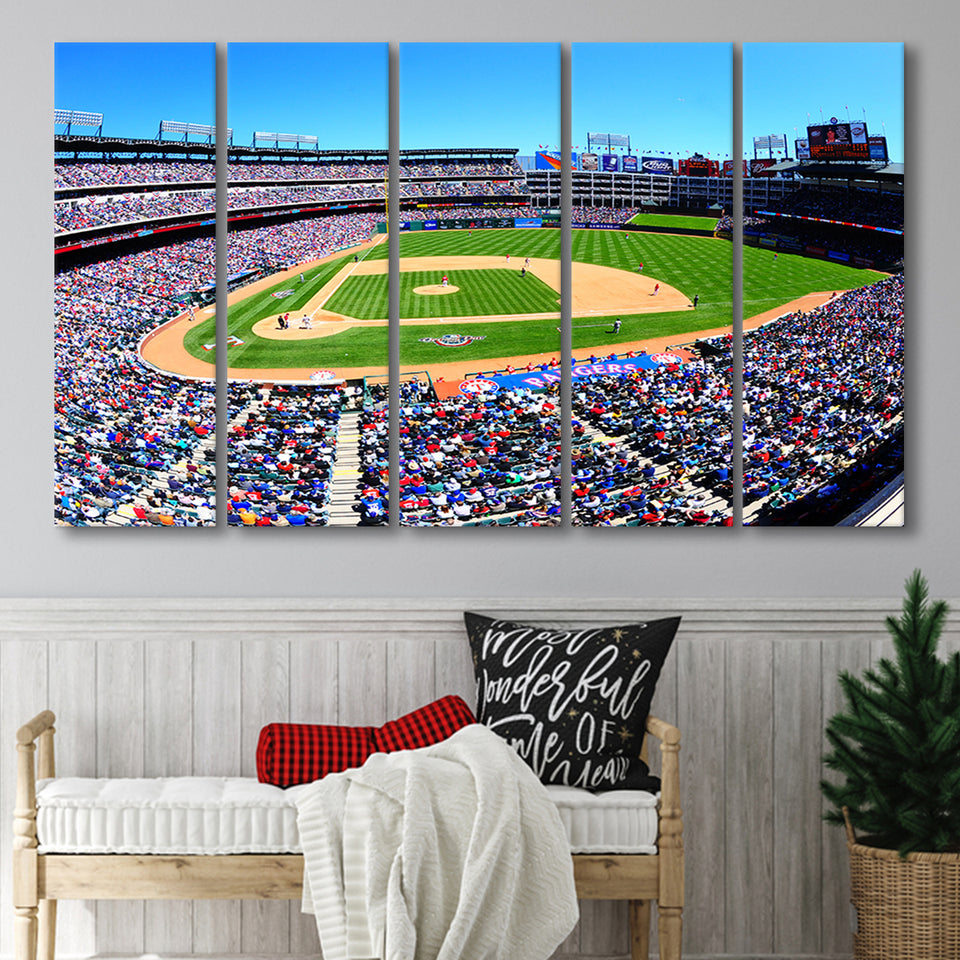 Globe Rangers Stadium Life, Stadium Canvas, Sport Art, Gift for him, Multi Panels B, Canvas Prints Wall Art Decor