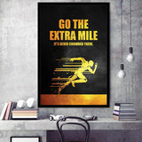 Go The Extra Mile Never Crowded Framed Art Prints Wall Decor - Painting Prints, Framed Picture