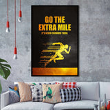Go The Extra Mile Never Crowded Framed Art Prints Wall Decor - Painting Prints, Framed Picture