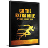 Go The Extra Mile Never Crowded Framed Art Prints Wall Decor - Painting Prints, Framed Picture