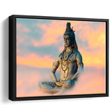 God Shiva Canvas, Hindu Gods, Framed Canvas Prints Wall Art Home Decor,Floating Frame, Ready to Hang