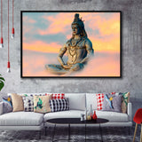 God Shiva Canvas, Hindu Gods, Framed Canvas Prints Wall Art Home Decor,Floating Frame, Ready to Hang