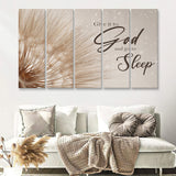 God Wall Art Give It To God And Go To Sleep 5 Piece B Multi Panels Canvas Prints Wall Art - Painting Canvas,Wall Decor