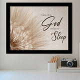 God Wall Art Give It To God And Go To Sleep Framed Art Print Wall Decor - Painting Art, Framed Picture, Home Decor