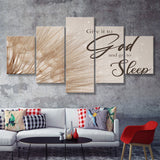 God Wall Art Give It To God And Go To Sleep 5 Piece Multi Panels Canvas Prints Wall Art - Painting Canvas,Wall Decor