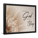 God Wall Art Give It To God And Go To Sleep Framed Art Print Wall Decor - Painting Art, Framed Picture, Home Decor