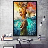 Gods Hand Watercolour Christian Helping Hand Framed Art Prints Wall Decor - Painting Prints, Home Decor, For Sale, Framed Picture