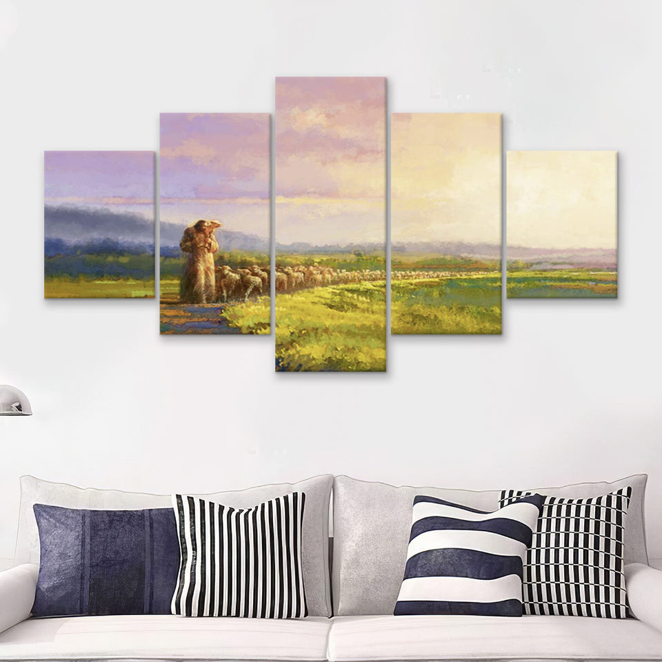 Going Home 5 Piece Multi Panels Canvas Prints Wall Art - Painting Canvas,Wall Decor