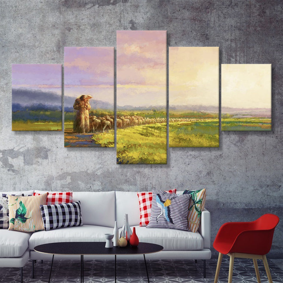 Going Home 5 Piece Multi Panels Canvas Prints Wall Art - Painting Canvas,Wall Decor