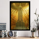 Gold Empire State Building Framed Art Prints Wall Decor - Painting Prints, Home Decor, For Sale, Framed Picture