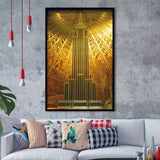 Gold Empire State Building Framed Art Prints Wall Decor - Painting Prints, Home Decor, For Sale, Framed Picture