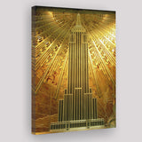 Gold Empire State Building Canvas Prints Wall Art - Painting Canvas, Home Wall Decor, For Sale, Painting Prints