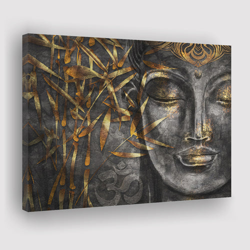 Gold Leaves Buddha Canvas Prints Wall Art - Canvas Painting, Painting Art, Prints for Sale, Wall Decor, Home Decor