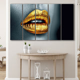 Gold Lipstick, Multi Panels, 5 Pieces B, Canvas Prints Wall Art Home Decor,X Large Canvas