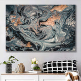 Gold Marble Gray Canvas Prints Wall Art Decor - Painting Canvas,Home Decor, Ready to Hang