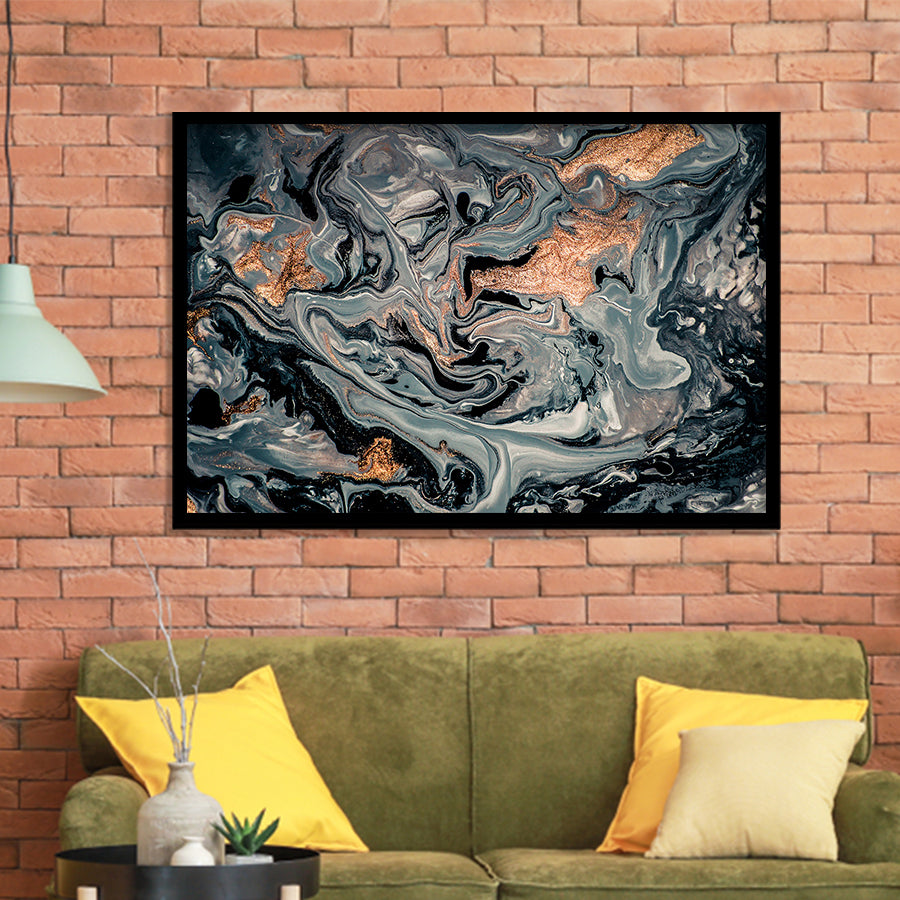 Gold Marble Gray Framed Art Prints Wall Art Decor, Framed Picture, Home Decor