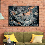 Gold Marble Gray Framed Art Prints Wall Art Decor, Framed Picture, Home Decor