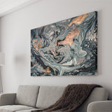 Gold Marble Gray Canvas Prints Wall Art Decor - Painting Canvas,Home Decor, Ready to Hang