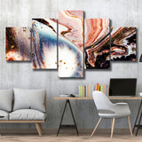 Gold Marble 5 Piece Canvas Prints Wall Art Decor, Multi Panels, Mixed Canvas