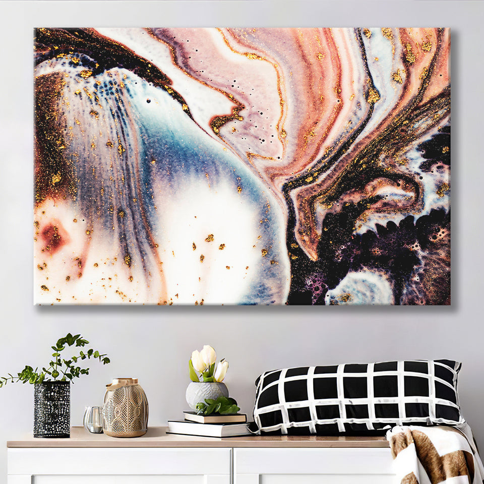 Gold Marble Canvas Prints Wall Art Decor - Painting Canvas,Home Decor, Ready to Hang