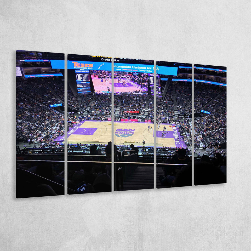 Golden 1 Center Stadium Canvas Prints Sacramento Kings Wall Art,Multi Panels B,Sport Stadium Art Prints, Fan Gift